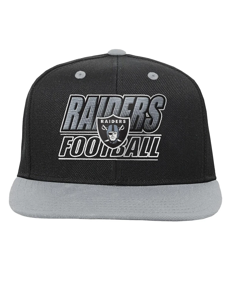 Outerstuff Big Boys and Girls Black Las Vegas Raiders Team Gradient Deadstock Snapback Hat