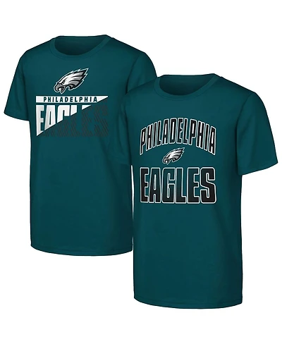 Outerstuff Big Boys and Girls 2-Pack Midnight Green Philadelphia Eagles Never Quit T-Shirt Set