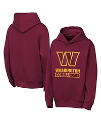 Outerstuff Big Boys and Girls Burgundy Washington Commanders Back to Basics Hoodie