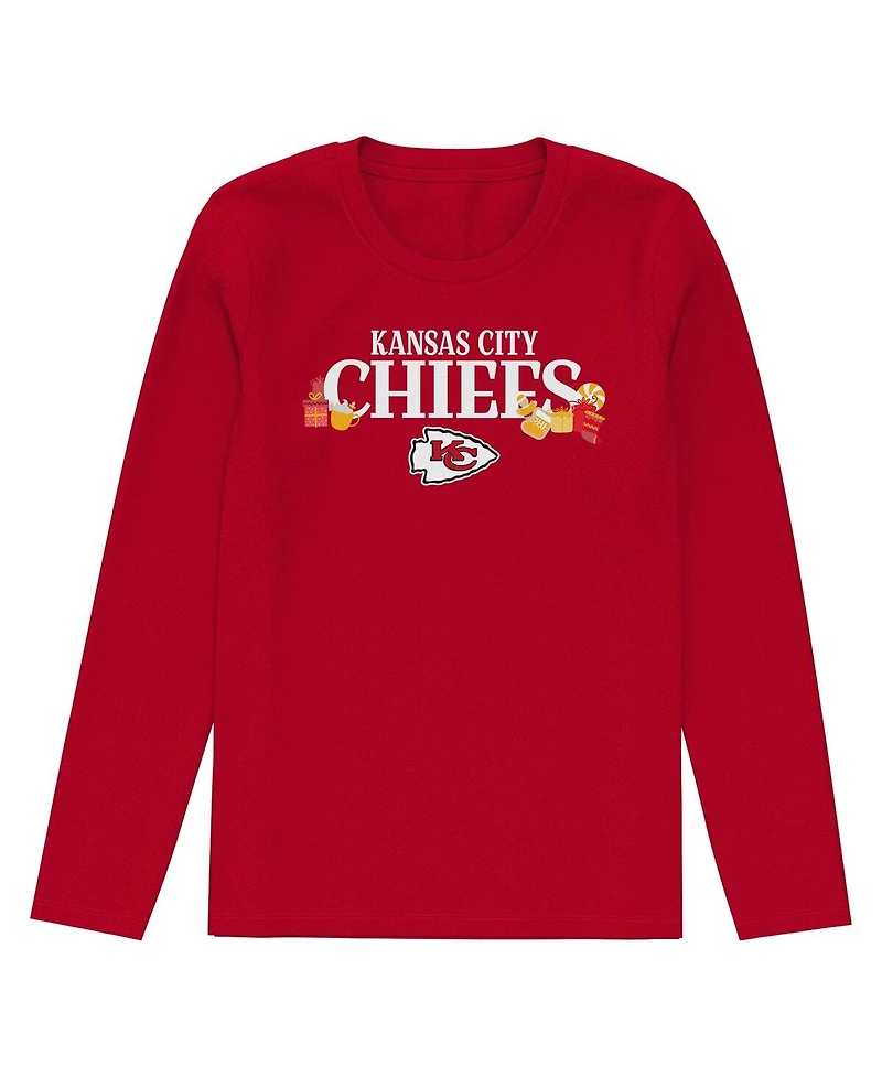 Outerstuff Preschool Red Kansas City Chiefs Chestnut Holiday Sleep Set