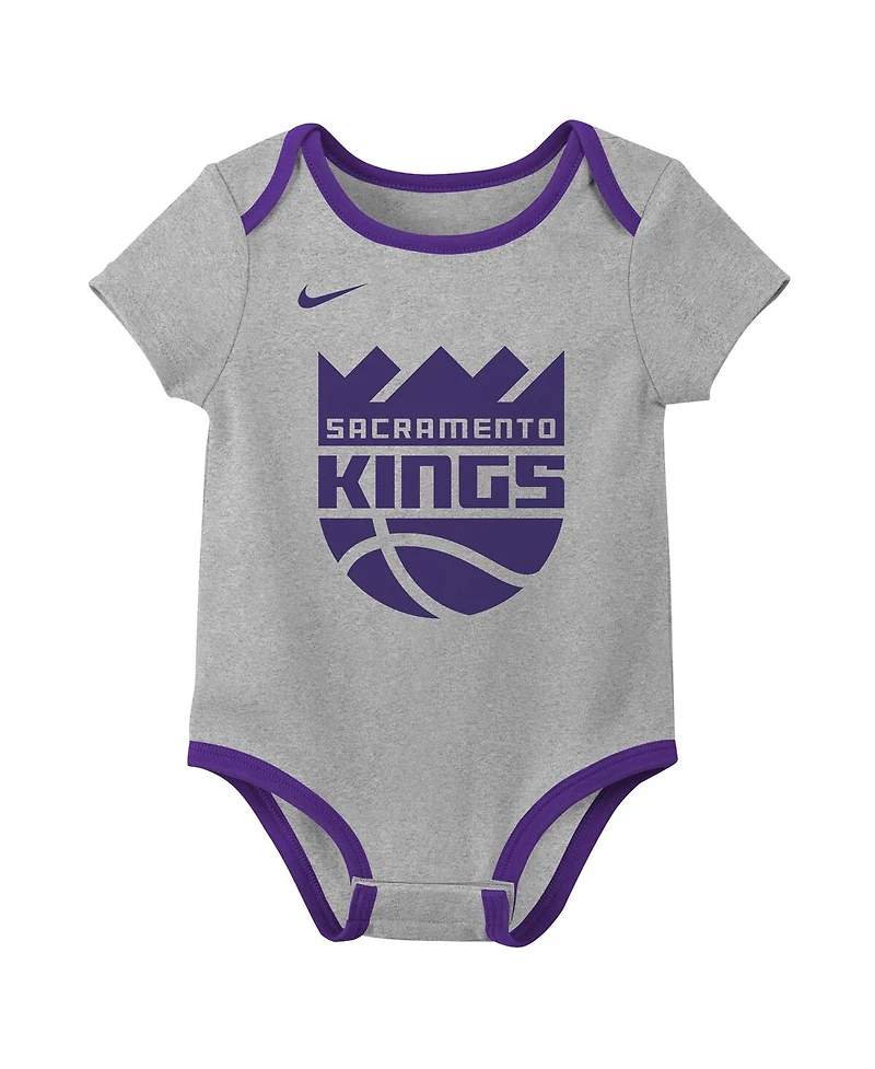 Nike Baby Boys and Girls 3-Piece Sacramento Kings Two-Piece Bodysuit Set