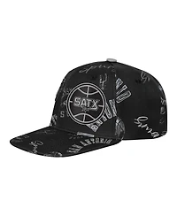 Outerstuff Big Boys and Girls Black San Antonio Spurs Street Hooper Allover Print Snapback Hat