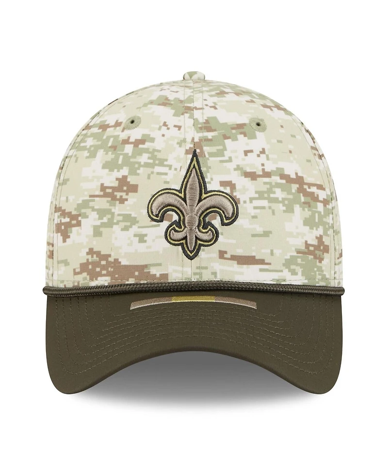 New Era Men's Camo Orleans Saints 2025 Salute to Service 39THIRTY Flex Hat