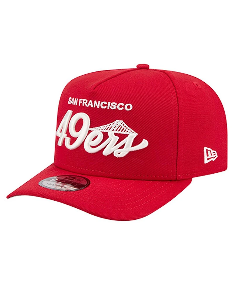 New Era Men's Scarlet San Francisco 49ers Local Play A-Frame 9FIFTY Snapback Hat
