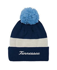 Outerstuff Big Boys and Girls Navy Tennessee Titans Modern Fan Cuffed with Pom Knit Hat