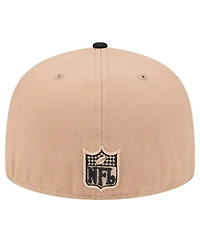New Era Men's Tan Atlanta Falcons Throwback Logo Main 59FIFTY Fitted Hat