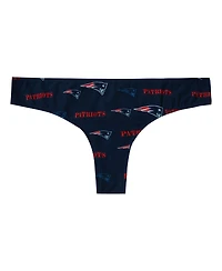 Concepts Sport Women's Navy New England Patriots Mosaic All Over Print Thong
