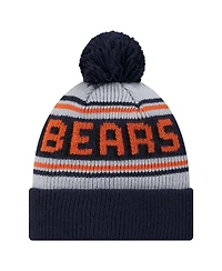 New Era Big Boys and Girls Navy Chicago Bears Main Cuffed with Pom Knit Hat