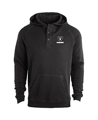 Dunbrooke Men's Black Las Vegas Raiders Montana Raglan Thermal Hoodie