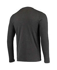 Concepts Sport Men's 2-Piece Purple/Heathered Charcoal Northwestern Wildcats Meter Long Sleeve Top and Pants Sleep Set