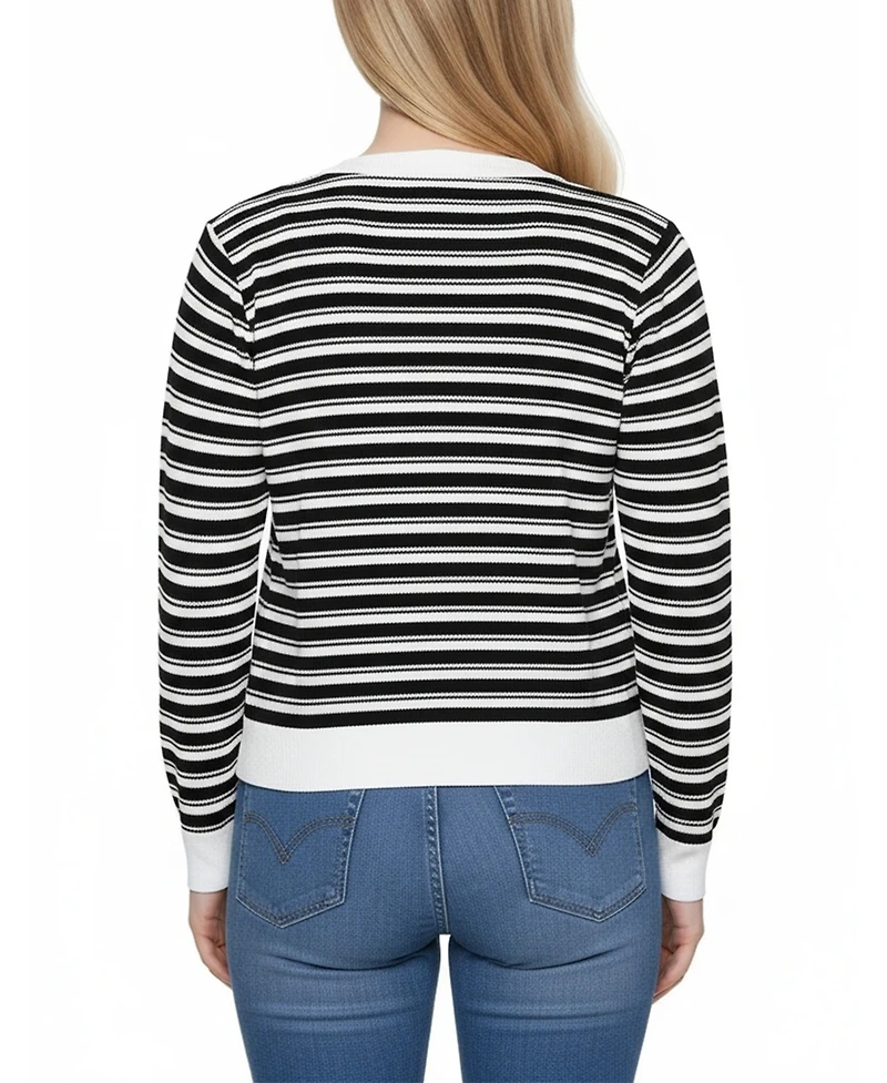 Ny Collection Women's Long sleeve Ribbed Cardigan Sweater