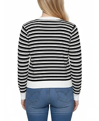 Ny Collection Women's Long sleeve Ribbed Cardigan Sweater