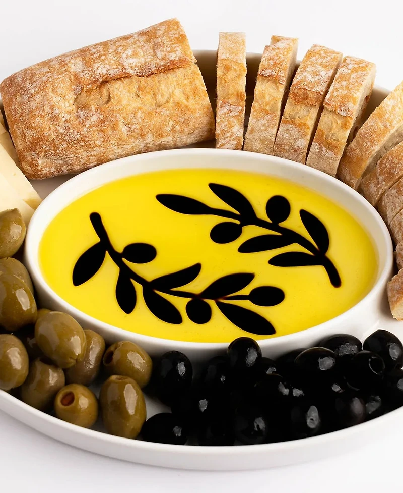Uncommon Goods Olive Oil & Vinegar Porcelain Dipping Tray