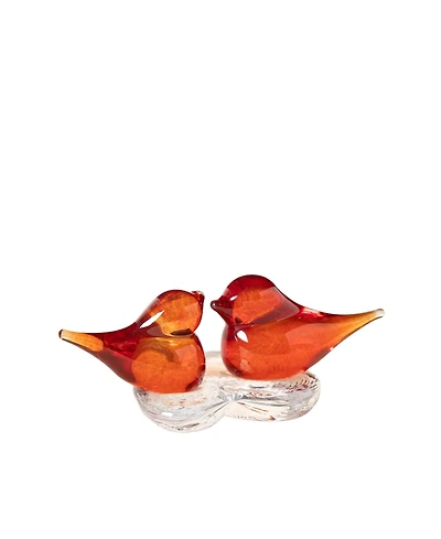 Uncommon Goods Lovebirds Handblown Glass Desktop Sculpture