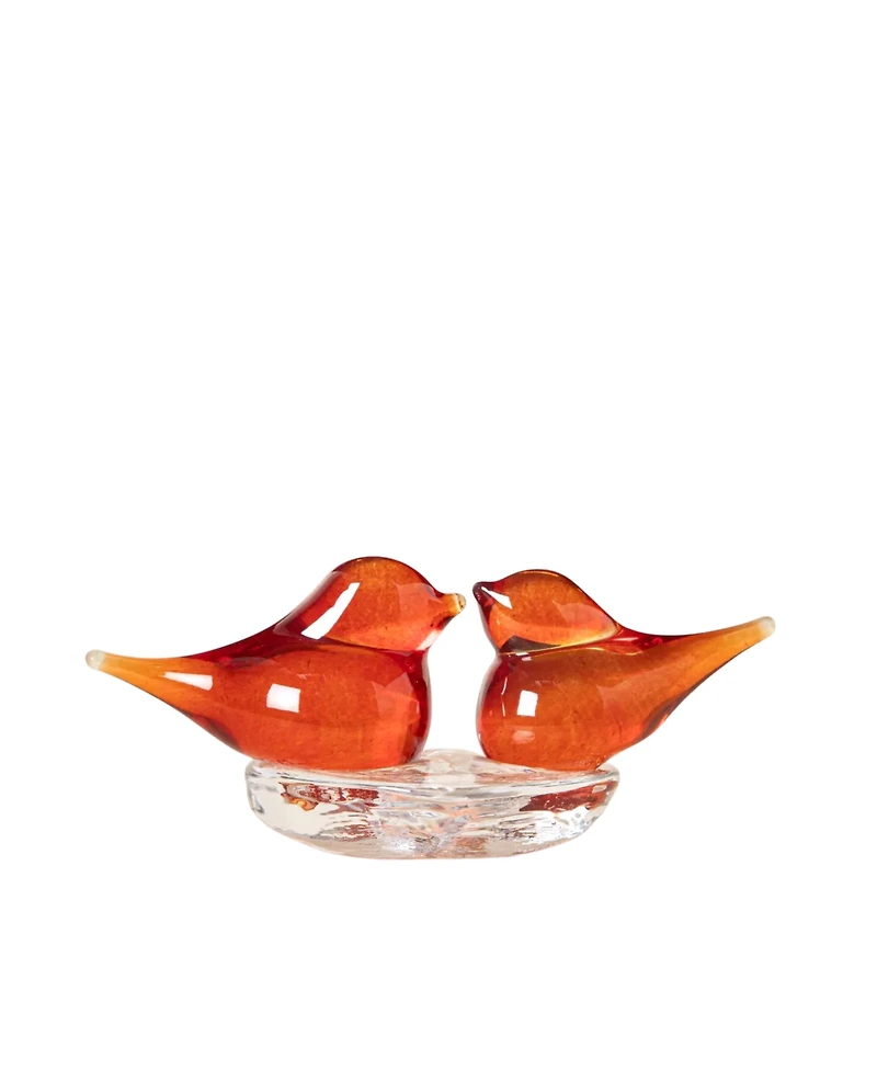 Uncommon Goods Lovebirds Handblown Glass Desktop Sculpture