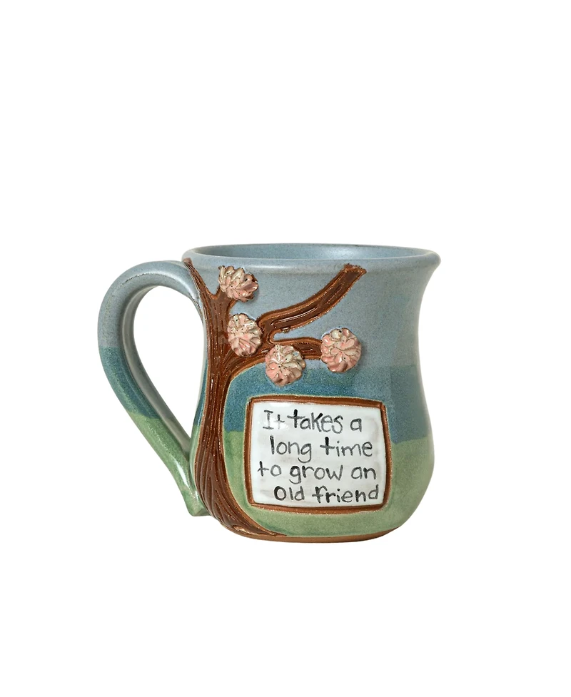 Uncommon Goods Old Friends Handmade Stoneware Mug
