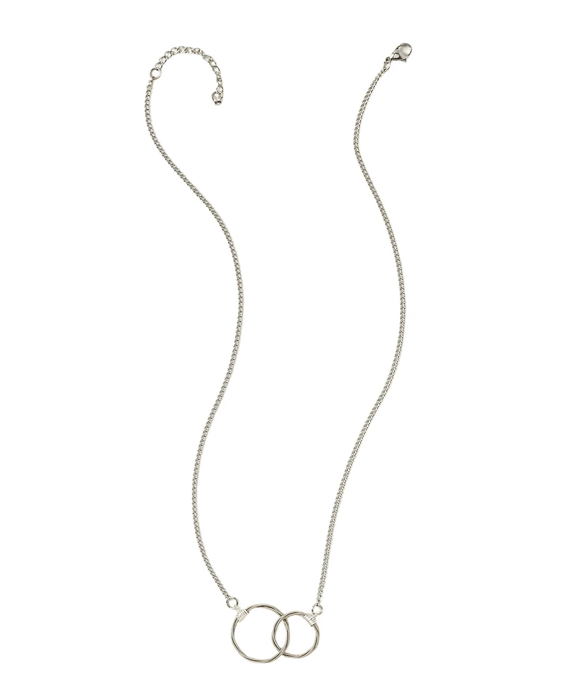 Uncommon Goods Interlocking Circles Steel Pendant Necklace