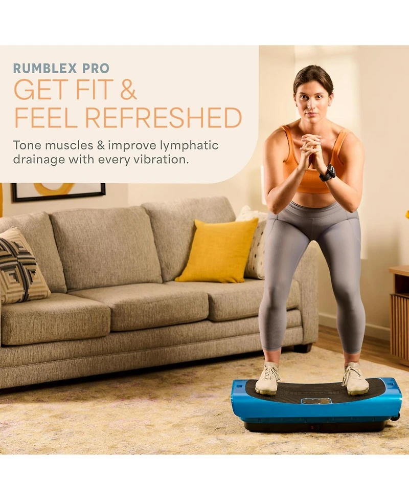 Lifepro Rumblex 4D Pro Vibration Plate - Whole Body Vibration Exercise Machine for Weight Loss, Toning & Wellness, Accessories