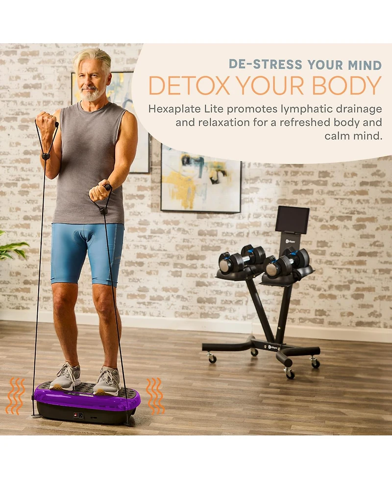 Lifepro Compact Vibration Plate Exercise Machine - Mini Full Body Platform for Lymphatic Drainage & Pain Relief