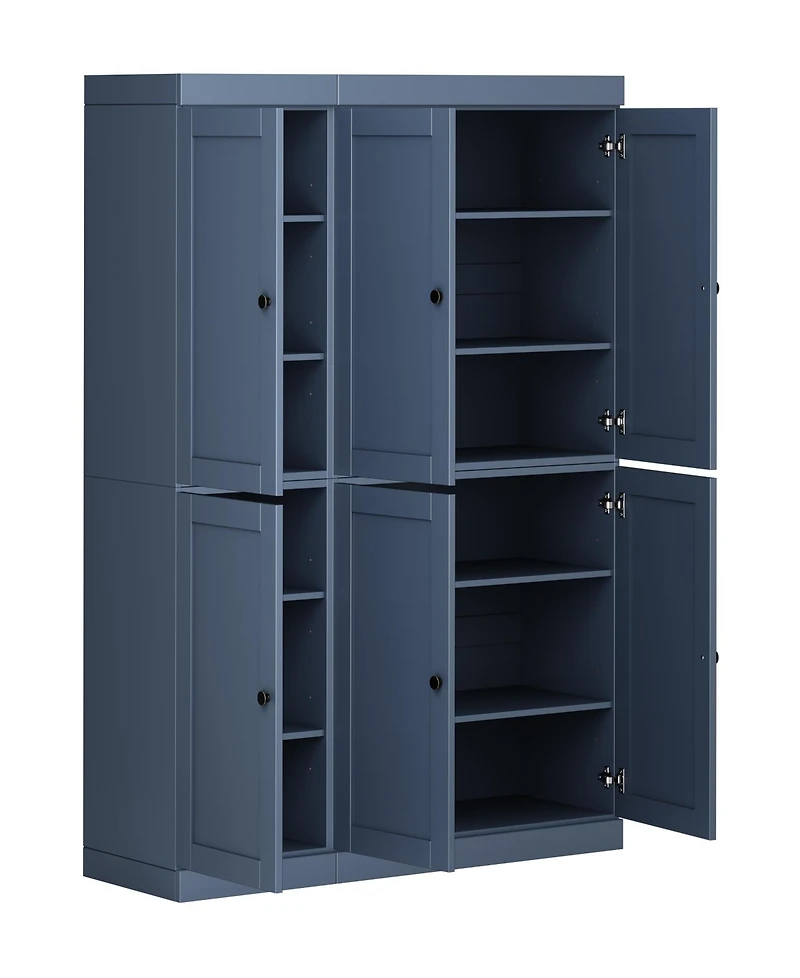 Palace Imports 100% Solid Wood 48.5" Pantry Cabinet with Shaker Doors & Adjustable Shelves