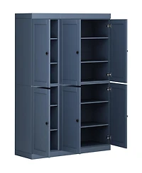 Palace Imports 100% Solid Wood 48.5" Pantry Cabinet with Shaker Doors & Adjustable Shelves