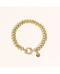 Joey Baby 18K Gold Plated Chunky Cuban Chain - Lisa Bracelet 7" For Women