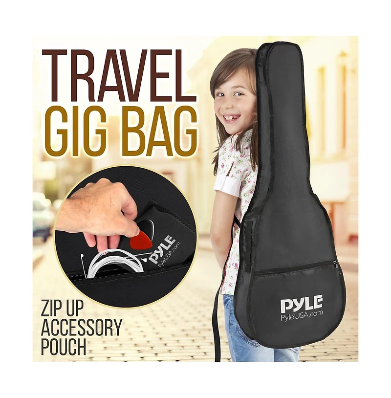 Pyle 36'' -Inch 6-String Classic Guitar - 3/4 Size Scale Guitar with Digital Tuner & Accessory Kit, (Blue burst