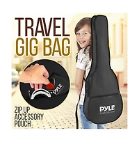 Pyle 36'' -Inch 6-String Classic Guitar - 3/4 Size Scale Guitar with Digital Tuner & Accessory Kit, (Blue burst