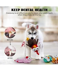 Nocciola 5 Pcs Entire Barnyard Dog Toys with Squeaky Sounds,Christmas gift,Durable and Stimulating Plush Toys for Small to Large Dogs