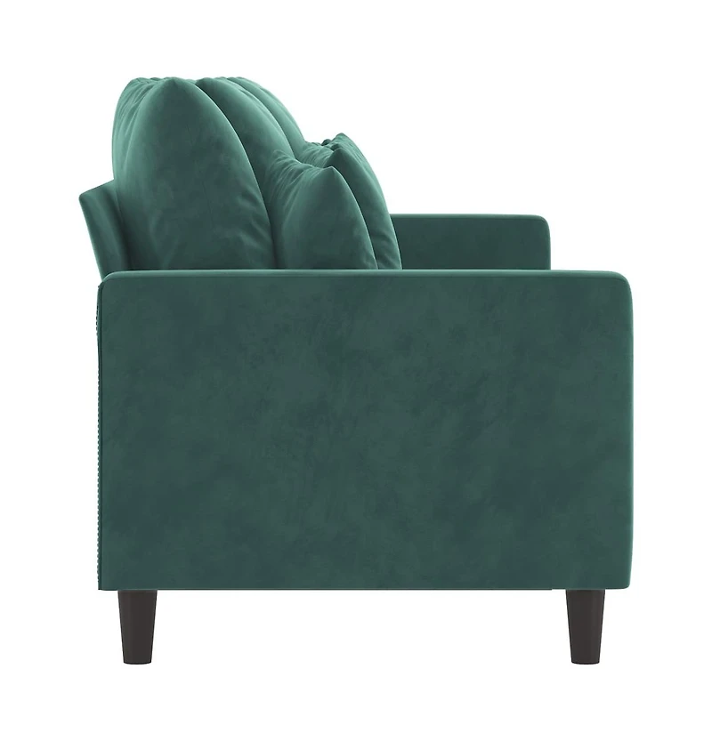 vidaXL 3-Seater Sofa Dark Green 70.9" Velvet