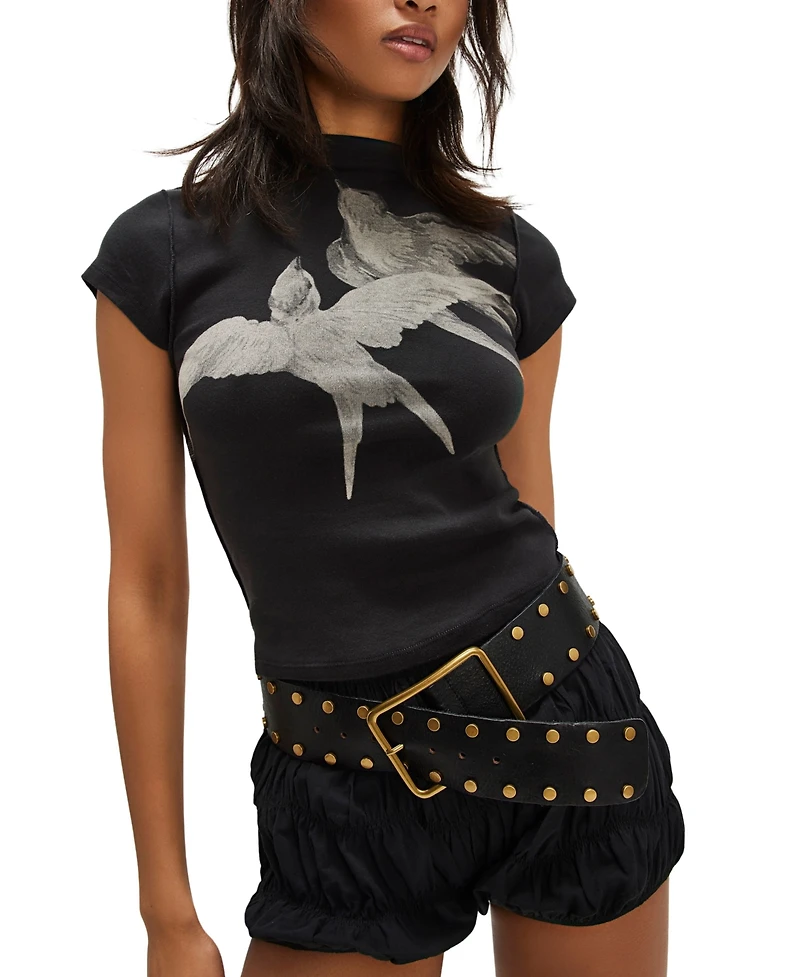 Free People Women's Birds Flight Crew Neck T-Shirt