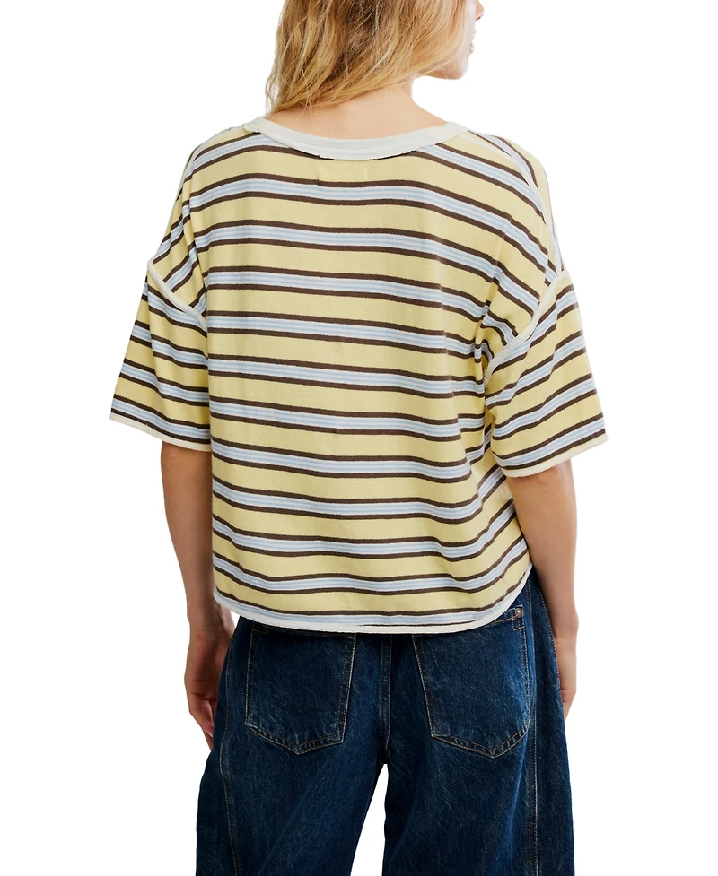 Free People Women's Clean Rugby Scoop Neck T-Shirt