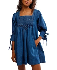 Free People Women's Sonora Cotton Denim Mini Dress