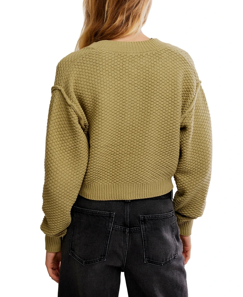 Free People Women's Lila Slouchy Cropped Cardigan