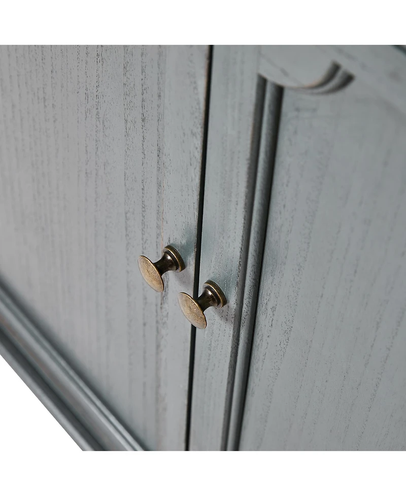 Hulala Home Farmhouse Pallantium 34" Tall 2-door Accent Cabinet with Adjustable Legs