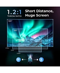 Ultimea Poseidon E40 4K Projector with Android Tv 11.0,Netflix, 1000 Ansi Lumens,WiFi & Bluetooth,Dolby Audio