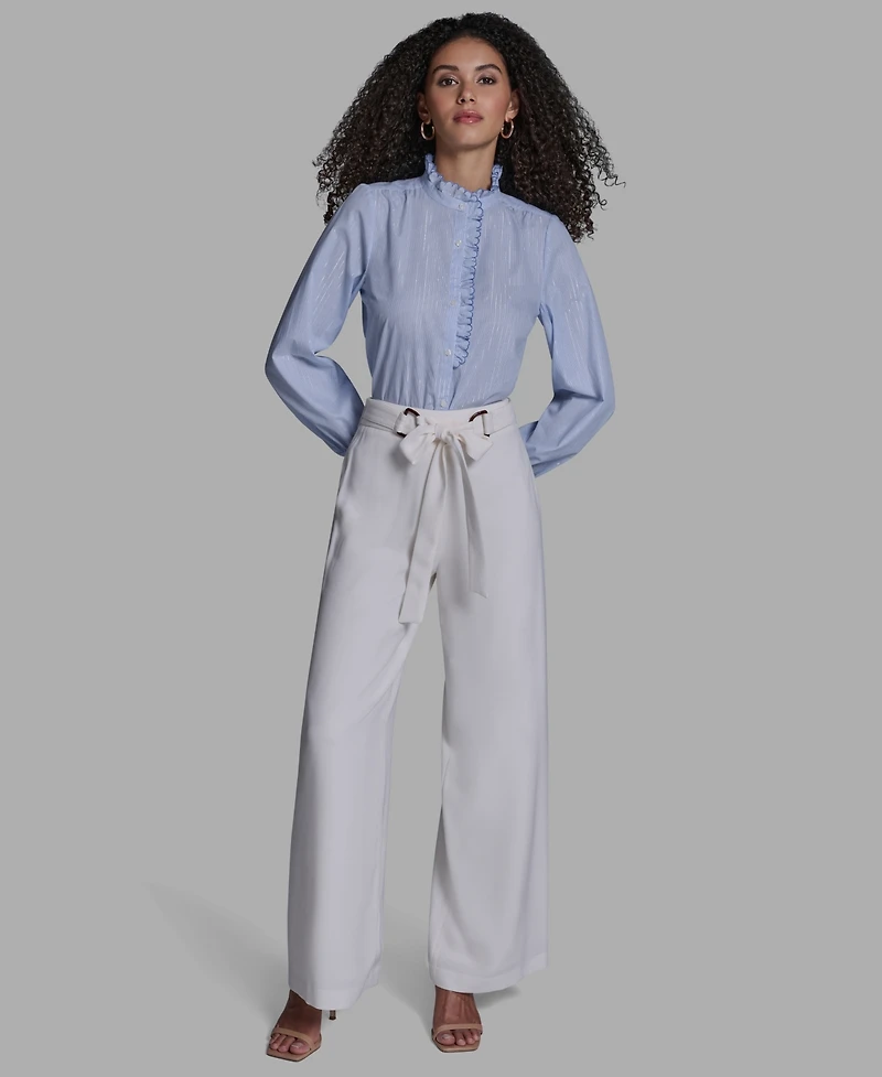 Bcbg Women's Long-Sleeve Collared Top