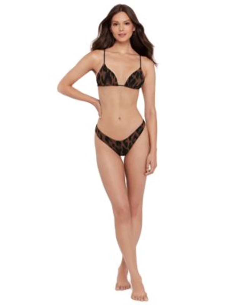 Steve Madden Womens Over The Shoulder Triangle Top Scoop Hipster Bottoms