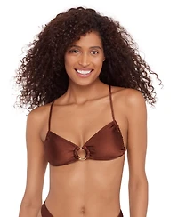 Steve Madden Women's X-Back Ring V-Neck Bralette Top