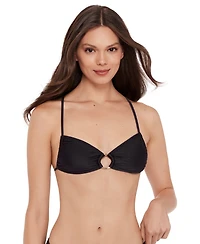 Steve Madden Women's X-Back Ring V-Neck Bralette Top