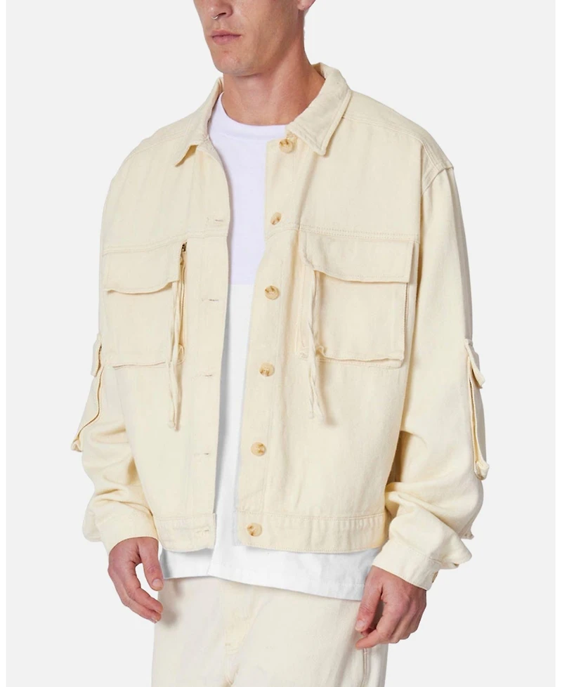 mnml Men's Brushed Twill Cargo Jacket.