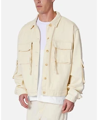 mnml Men's Brushed Twill Cargo Jacket.