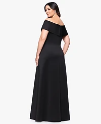 Xscape Plus Off The Shoulder Long Dress