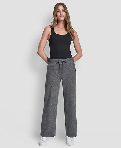 Dkny Women's Regular Fit Wide Leg Pants