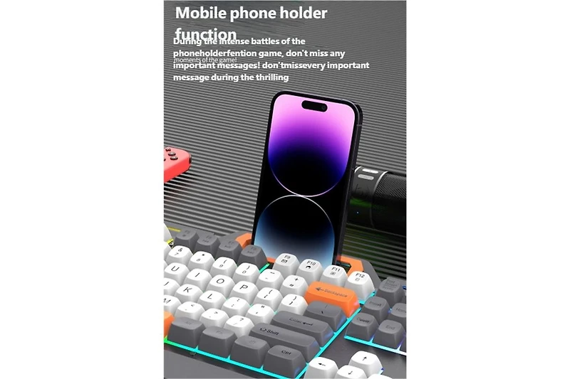 Risokeys Wired Usb Metal Gaming Keyboard and Mouse Set – Mechanical Feel, Esports Ready, White Ash