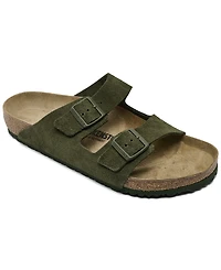 Birkenstock Men's Arizona Suede Leather Soft Footbed Sandals from Finish Line