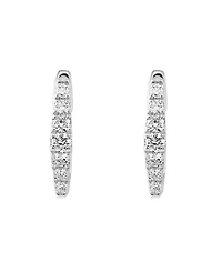 Diamond Hexagon Hoop Earrings (3/8 ct. t.w.) in 14k White Gold