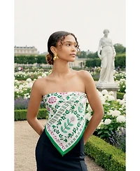 Jessie Zhao New York Ivy Parterre Double Sided Silk Scarf