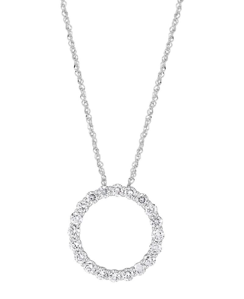 Forever Grown Diamonds Lab Grown Diamond Pendant Necklace (1 ct. t.w.) in Sterling Silver Rhodium