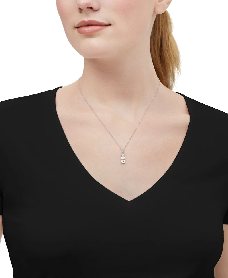 Forever Grown Diamonds Lab-Grown Diamond Pendant Necklace (1 ct. t.w.) in Sterling Silver Rhodium